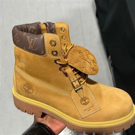 custom lv Timberland boots